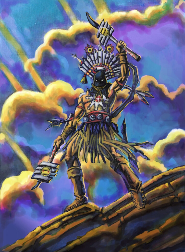 Ilustración de la baraja Chamán prueba